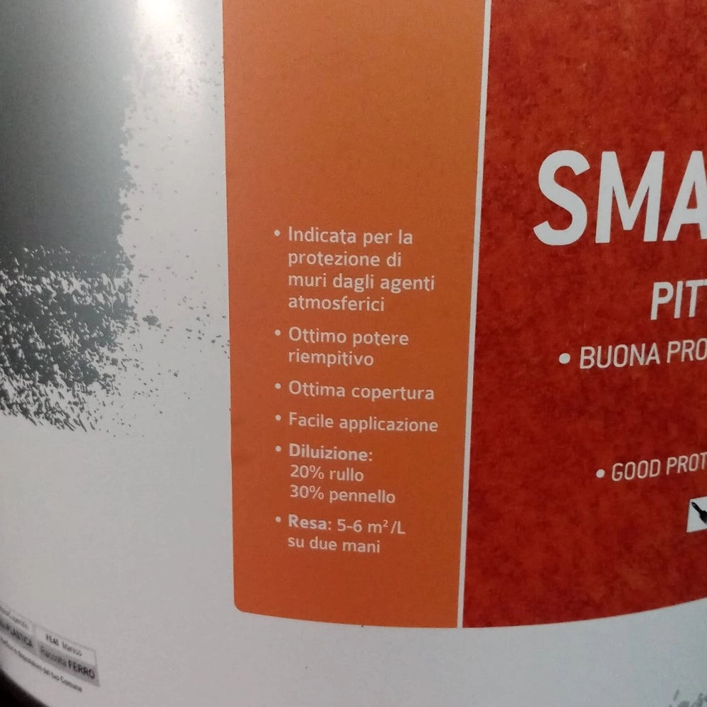 Tixe smart quarz 14lt idro pittura al quarzo acrilica bianca opaca grana fine alta copertura