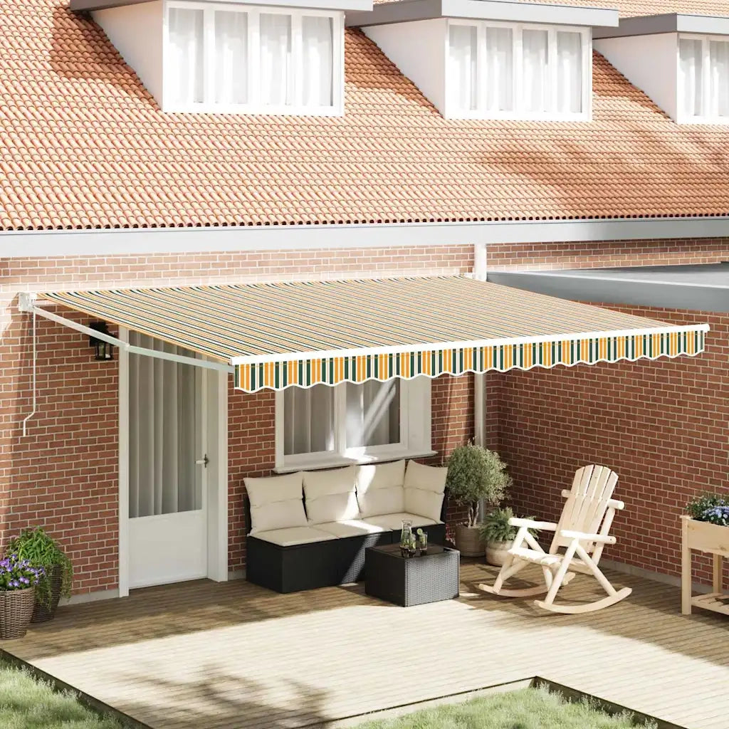 Tenda da Sole Verde e Giallo 450 x 300 x 165 cm 3331062