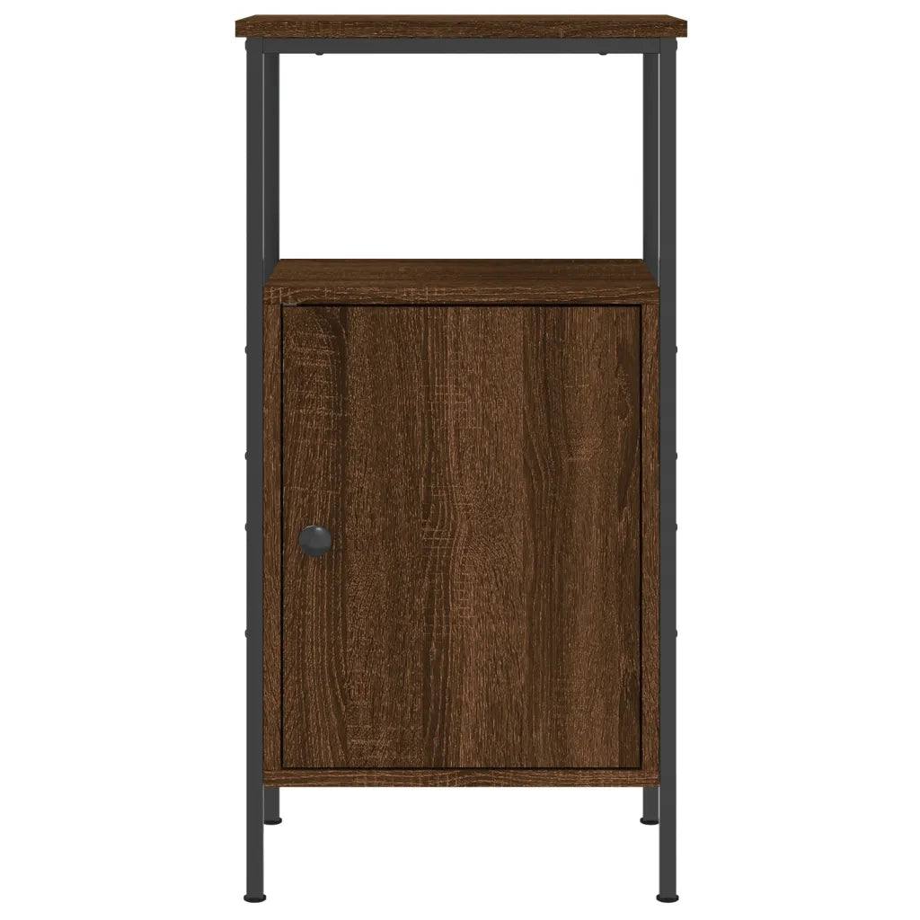 Comodini 2 pz Rovere Marrone 41x31x80 cm in Legno Multistrato 825932