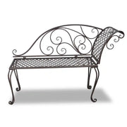 Sdraio da Giardino 128 cm in Acciaio Stile Anticato Marrone CFW1333627