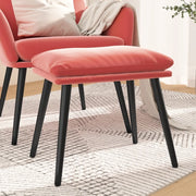 Poggiapiedi Rosa 45x29,5x39 cm in Velluto cod mxl 73281