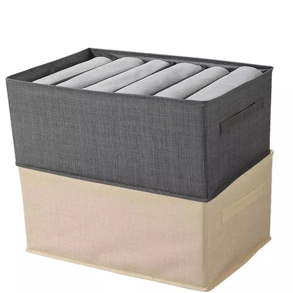 Trade Shop - Organizer Salvaspazio Per Armadi Scatola Pieghevole 6 Scomparti 44x20x30cm 87403 -