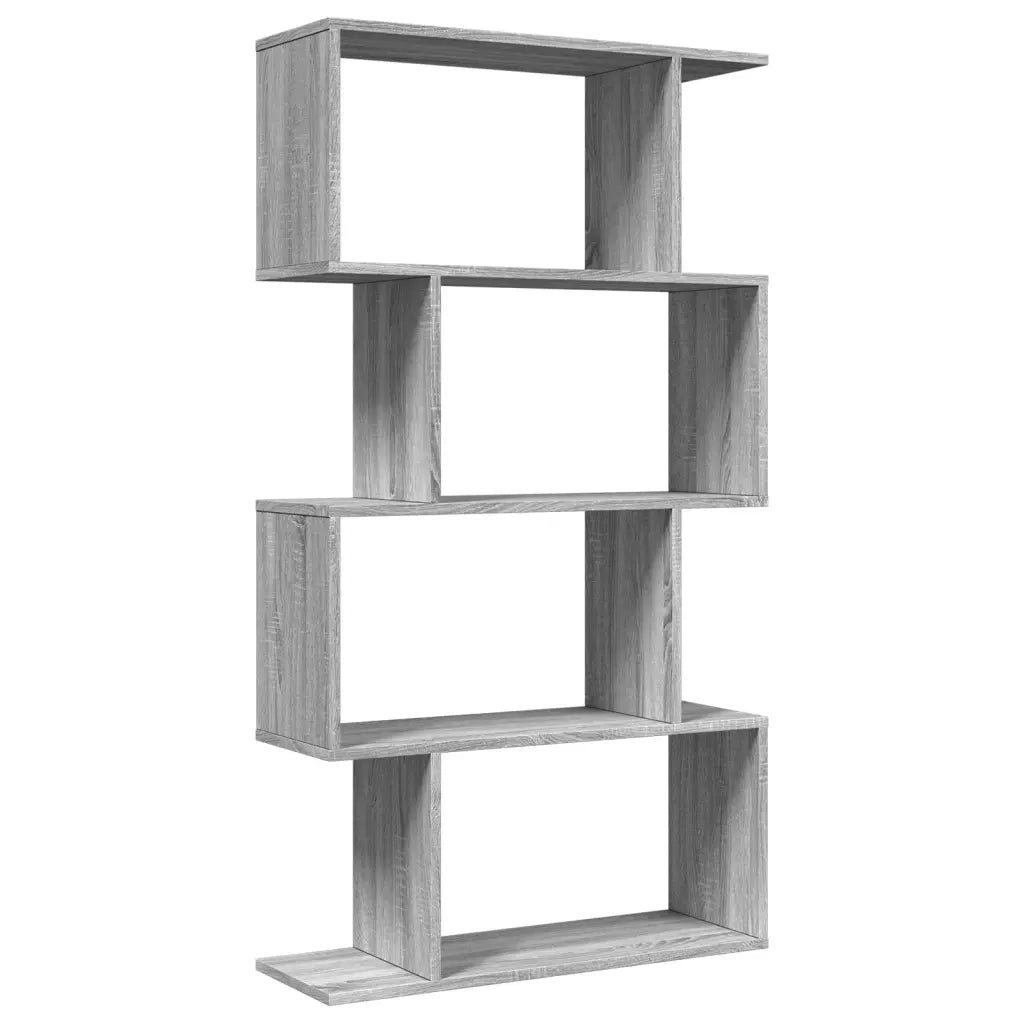 Libreria 4 Ripiani Grigio Sonoma 70x24x129 cm in Truciolato 858107