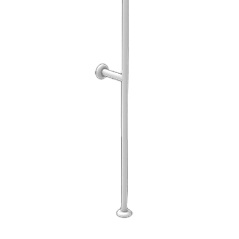 Corrimano verticale con fissaggio a parete cm 180 con rivestimento standard antibatterico