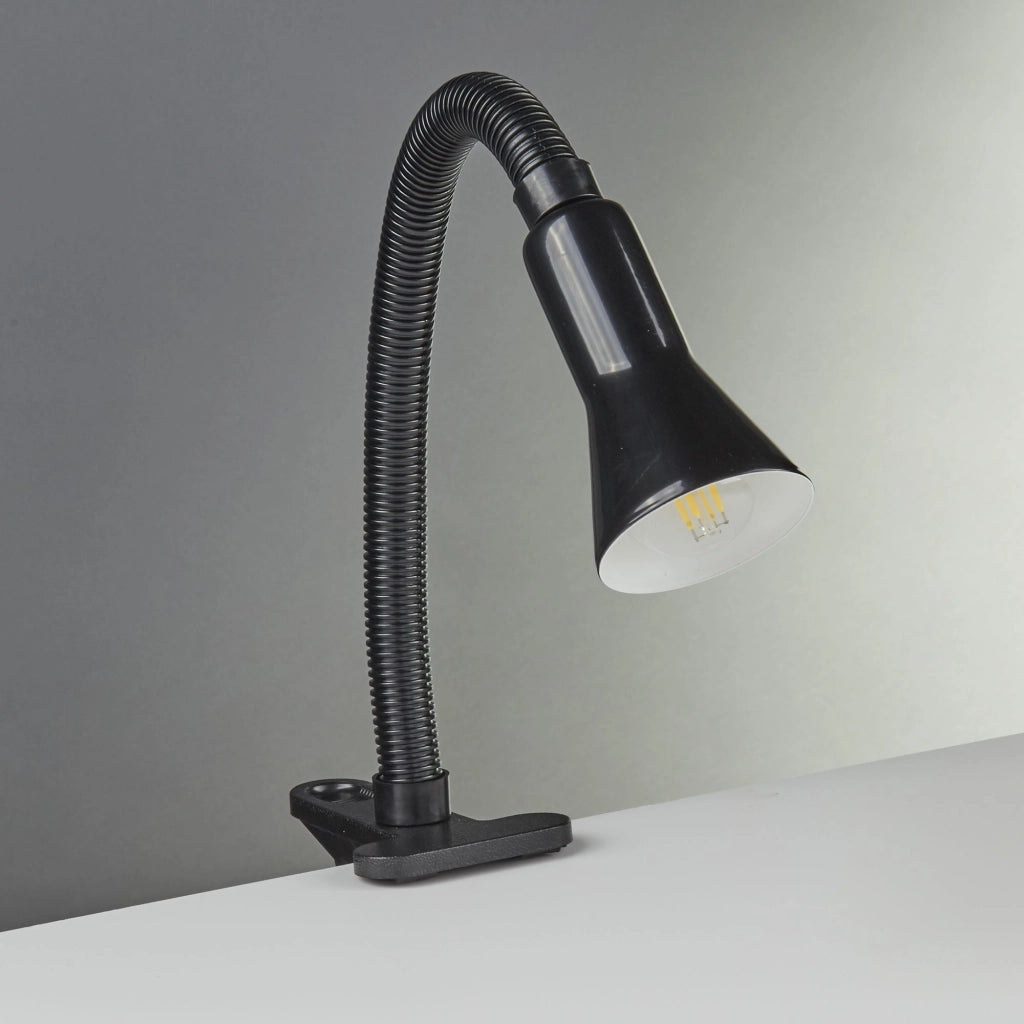 Lampada Contemporanea Desk Partners Acciaio Nero Policarbonato 1 Luce E14