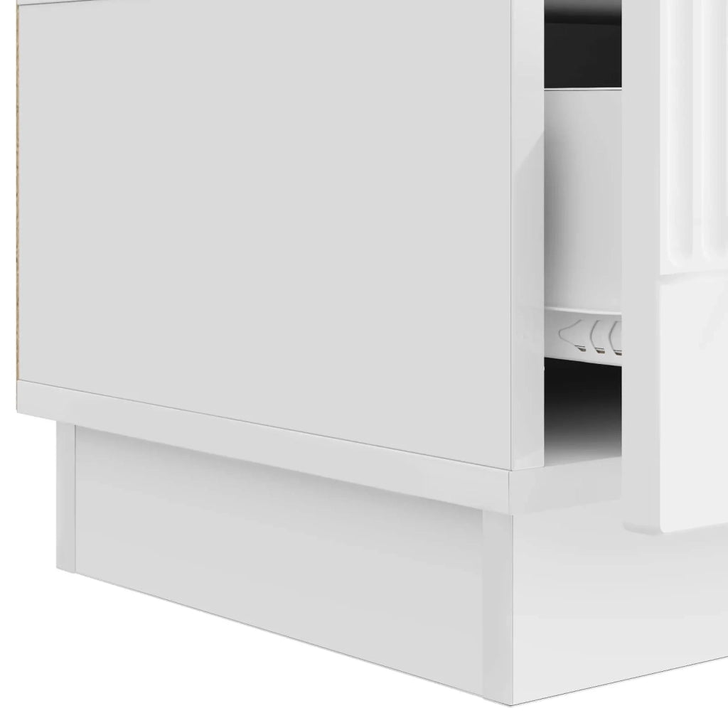 Mobile TV Bianco Lucido 147 x 34,5 x 27 cm Legno ingegnerizzato 895399