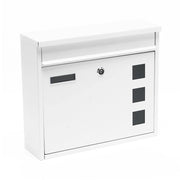 Cassetta postale da parete di design con chiavi 36 x 32 x 11,5 cm bianco 16_0000104