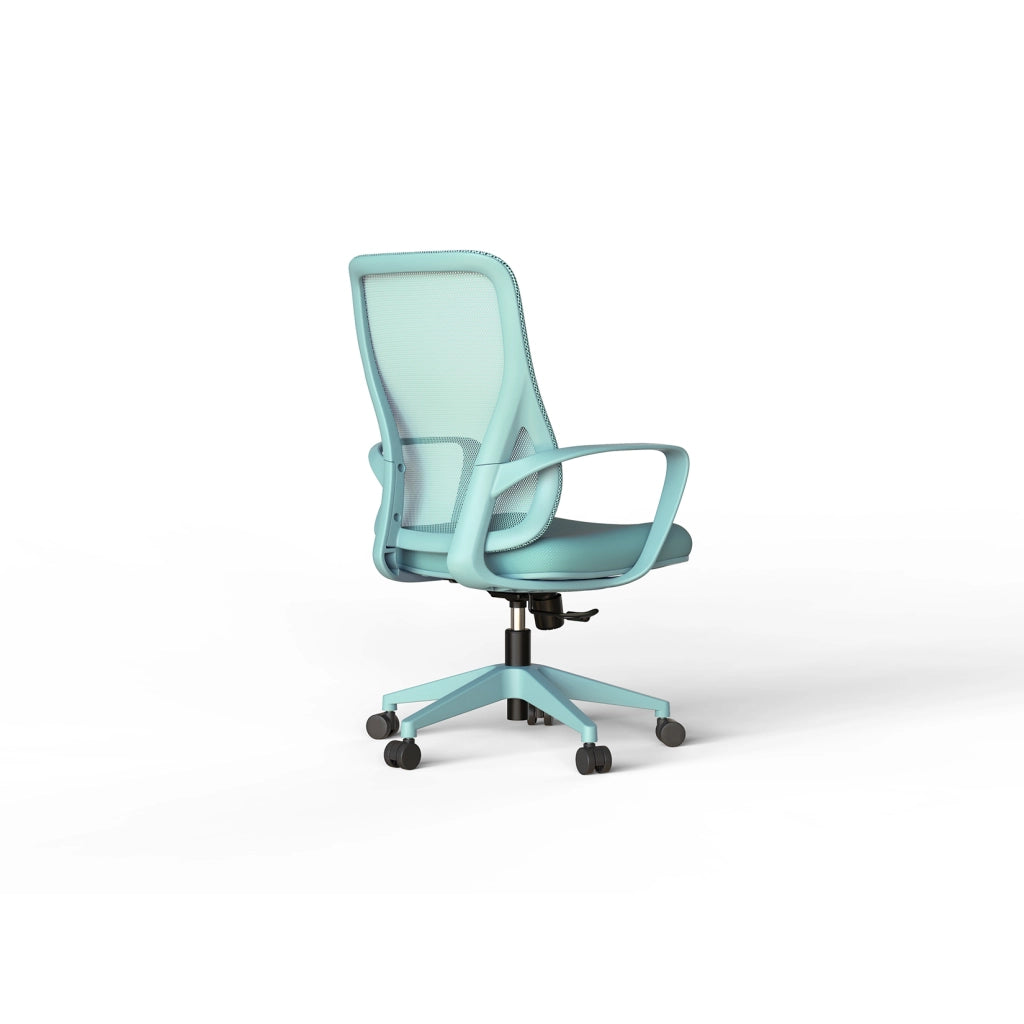 Sedia studio Hispanohogar altezza regolabile in tessuto verde