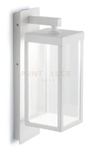 GES770- APPLIQUE ESTERNA BIANCA A LED 4000K 650LM 13W IP54 ALLUMINIO E VETRO