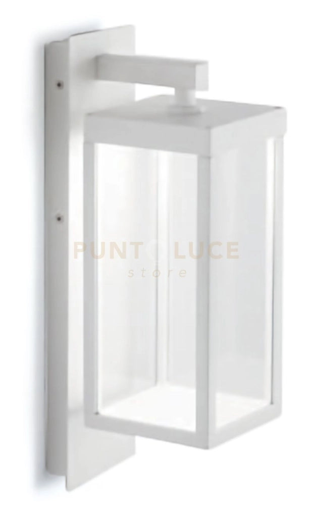 GES770- APPLIQUE ESTERNA BIANCA A LED 4000K 650LM 13W IP54 ALLUMINIO E VETRO