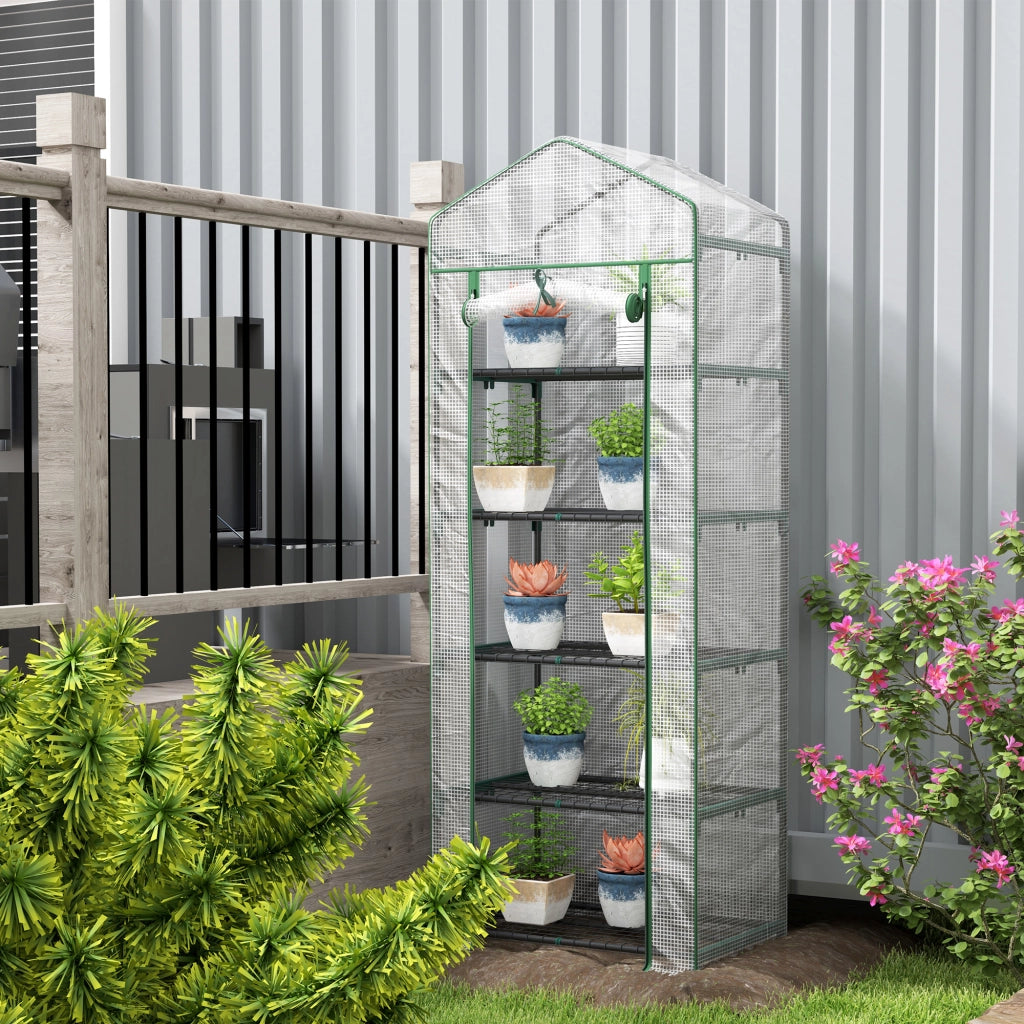 Serra da Giardino 5 Ripiani ¨C Zephmum ¨C 69x49x193 cm Trasparente