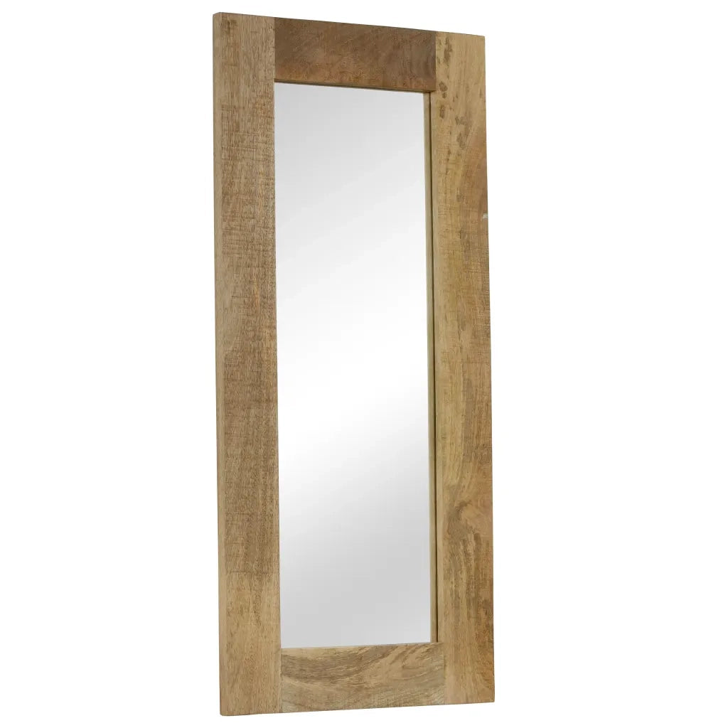 Specchio-Specchio Decorativo in Legno Massello di Mango 50x110 cm