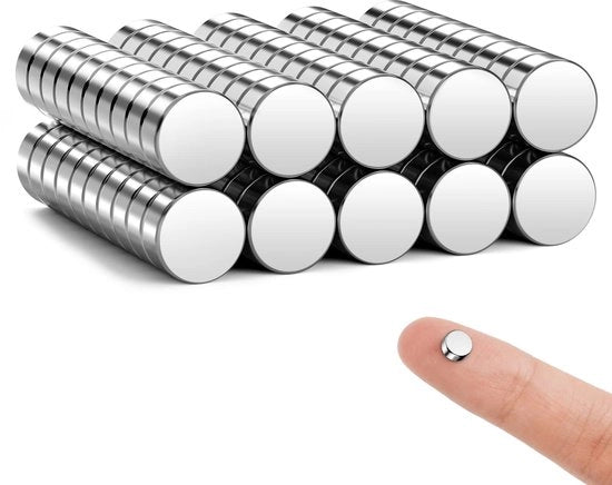 100 pezzi di magneti 5 × 2 mm per hobby, magneti piccoli, magneti rotondi, magneti forti per frigorifero, uso casalingo, costruzione, hobby e armadienza, magneti per ufficio