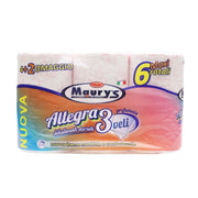 MAURY'S CARTA IGIENICA 6 MAXI ROTOLI 3 VELI COLORATA PROFUMATA