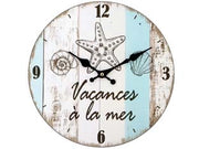 OROLOGIO MURO VACANCES A LA MER- - ø cm.30 - 1 pezzi XTRA