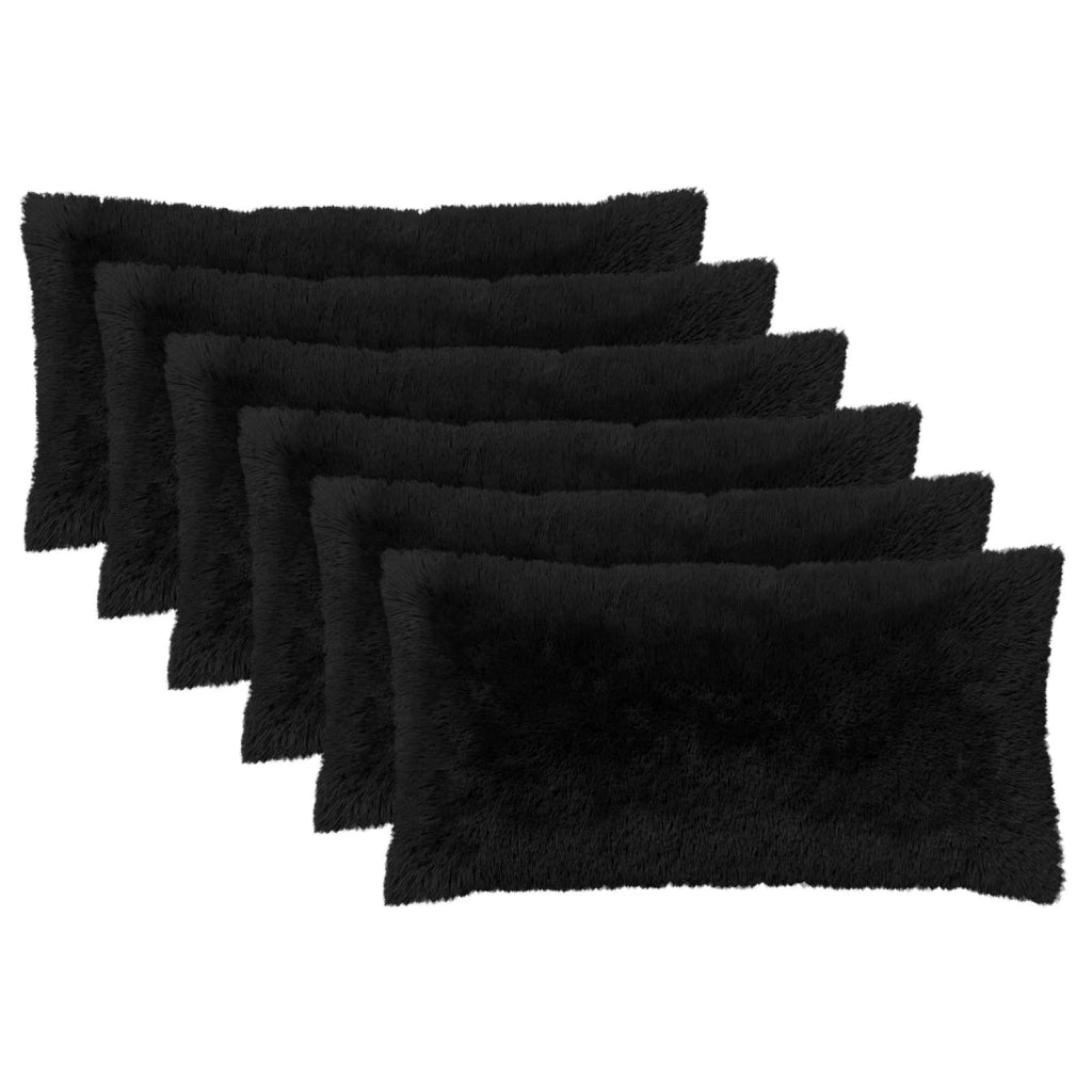 Cuscino con cuscino HEERLEN 6 pz Nero Fleece PV 925492