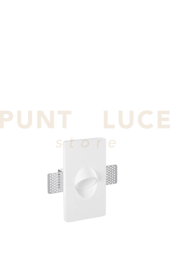 INCASSO ESTRO TONDO IN GESSO 1 LUCE ATTACCO MINI GU10 160X90X67MM