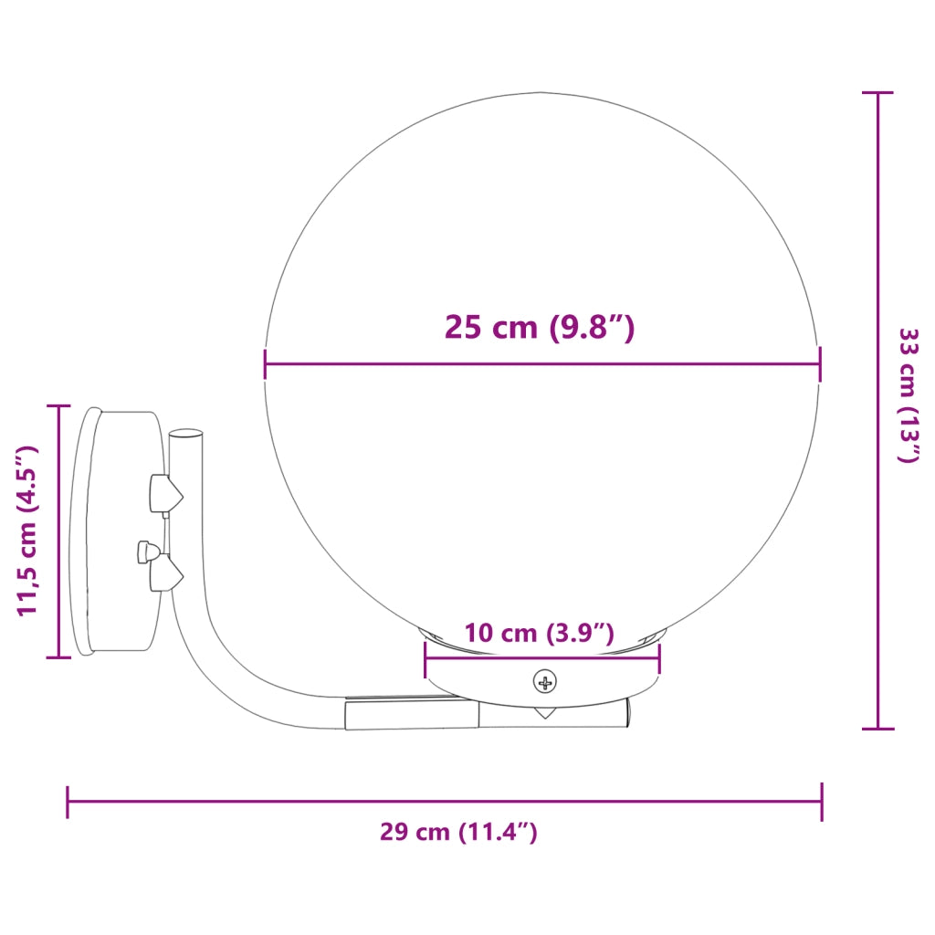 Faro da parete esterno  in acciaio inox argento IP44