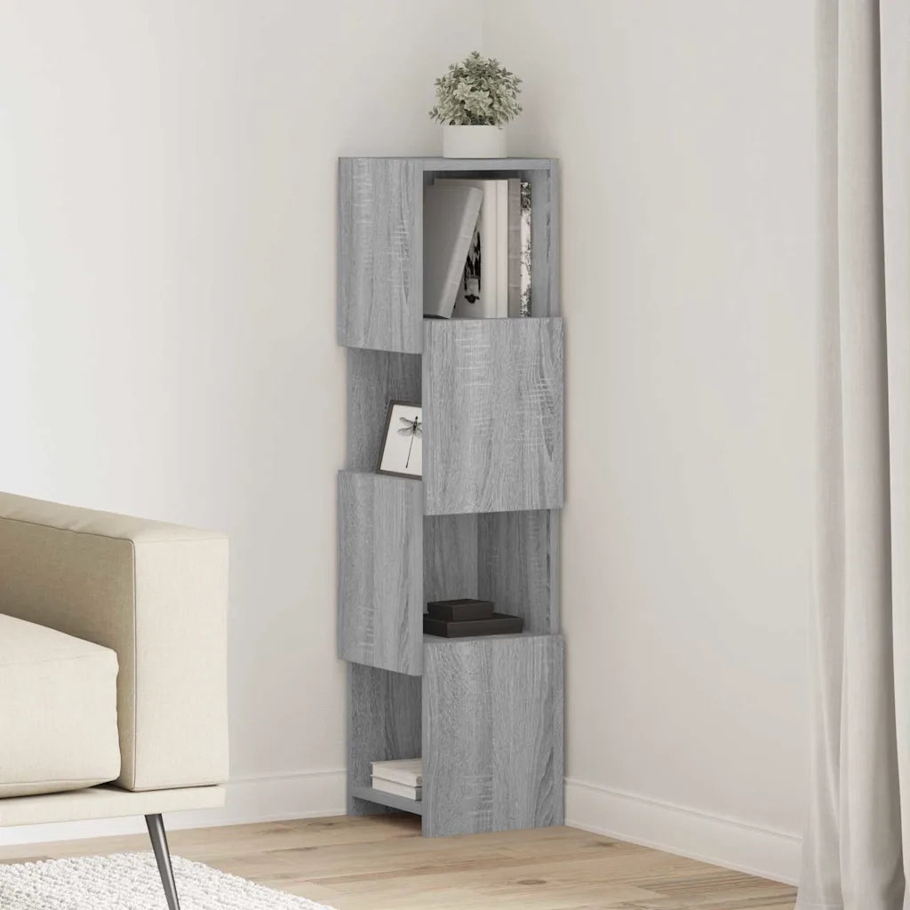 Mobile angolare Grigio Sonoma 25,5x25x102cm Legno multistrato
