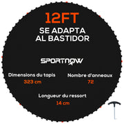 Tappeto Sostituzione Trampolino ¨C zephmum ¨C Compatibile ? 3,7 m, 14 cm