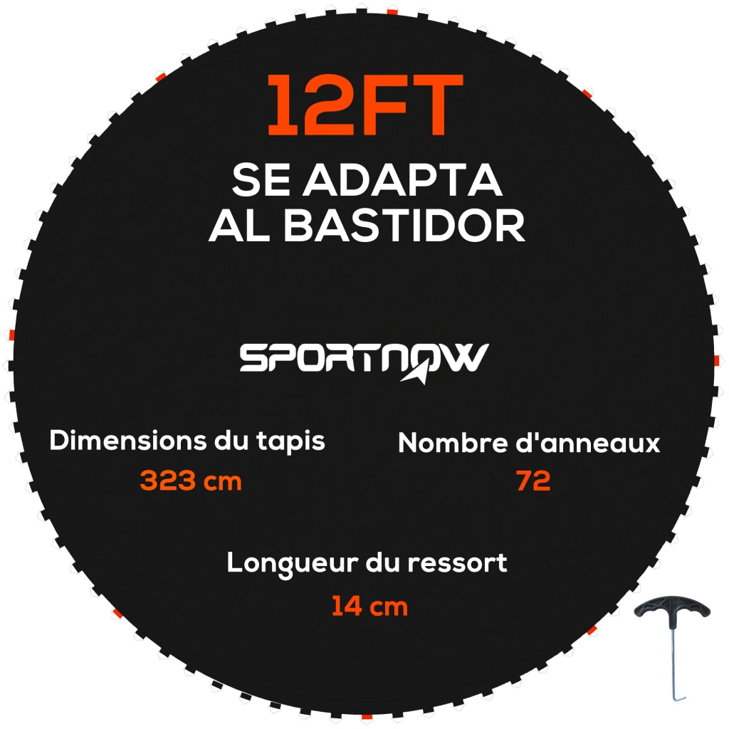 Tappeto Sostituzione Trampolino ¨C zephmum ¨C Compatibile ? 3,7 m, 14 cm
