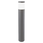 Lampada da Terra Bollard Serie James Grigio - Paletto Outdoor in Policarbonato IP54 Attacco E27 per Lampadina LED 15W - Rossini Group