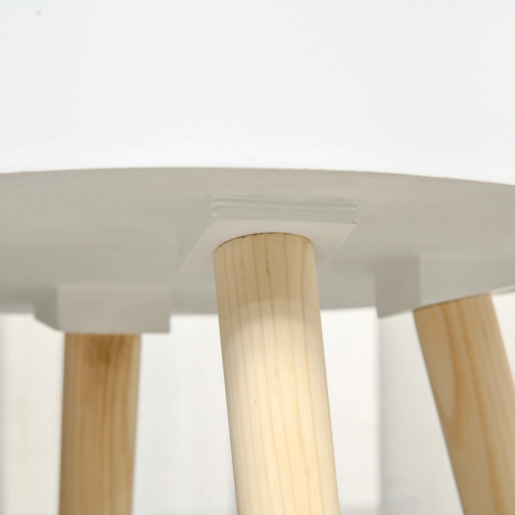 Tavolino da salotto moderno con piano estraibile e gambe in legno ¨C Minimal ¨C ?38x63 cm bianco