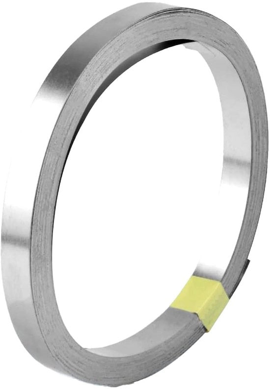 Nastro di nichel - 10m - 0,15 x 8mm - Corrosione resistente - Resistente a alta pressione - Ideale per applicazioni con batterie 18650 - Spotlaser.
