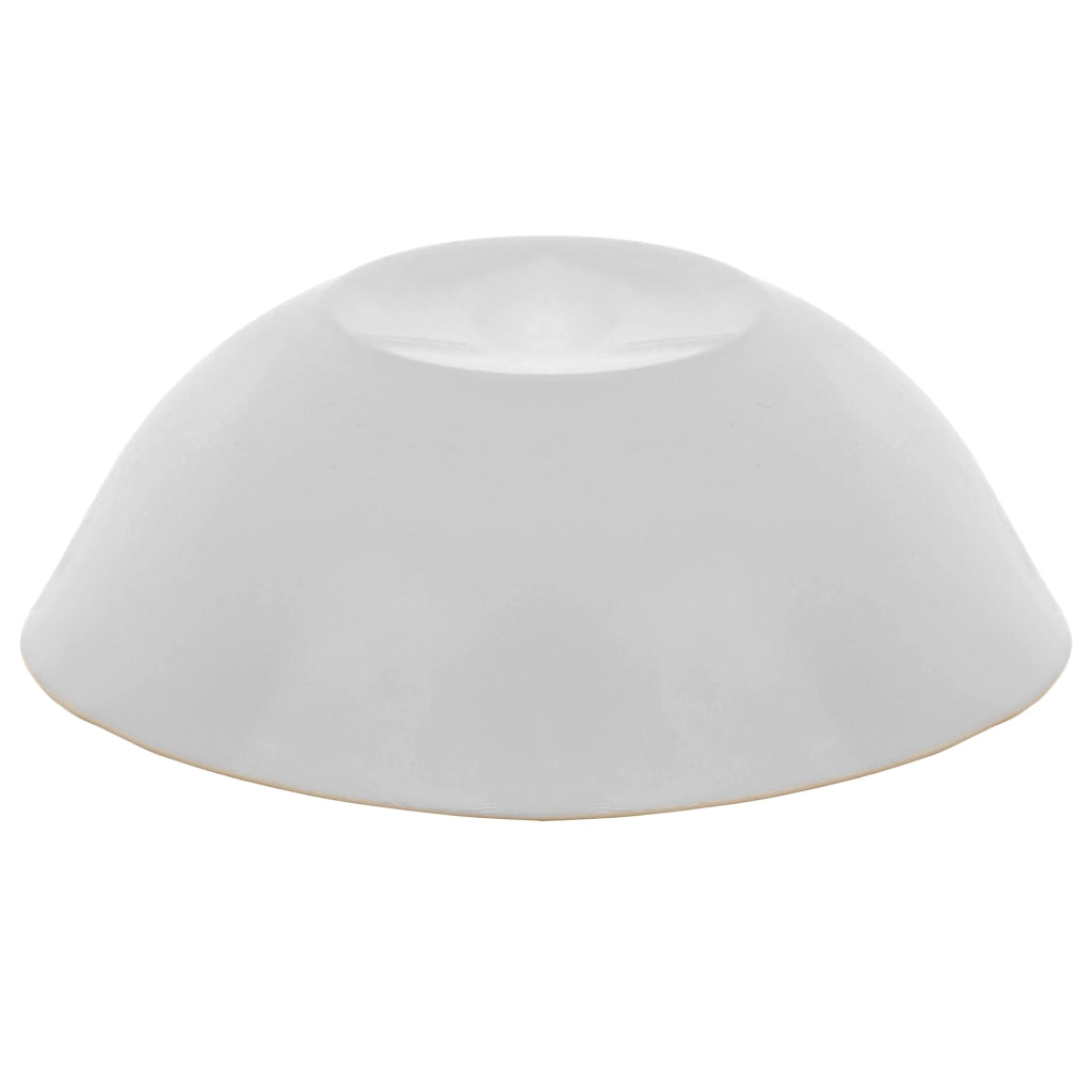 Ciotola da insalata in vetro KADAX per snack, 19 cm, ciotola per zuppa, bianco oro
