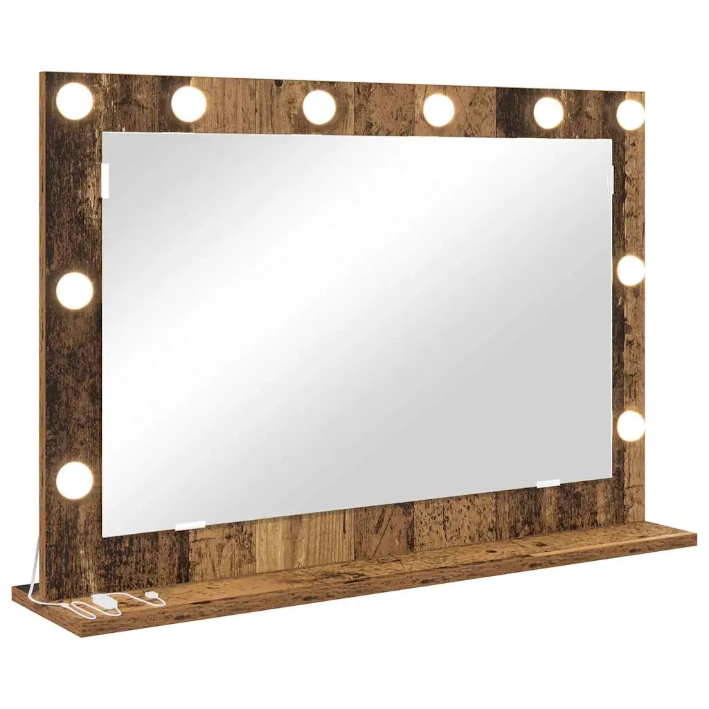 Specchio da Vanità Rettangolare Legno vecchio 80 x 55 x 18 cm 868299