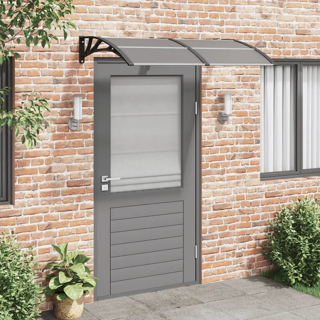 Tettoia per Porta Nera 150x100 cm Policarbonato CFW9751592