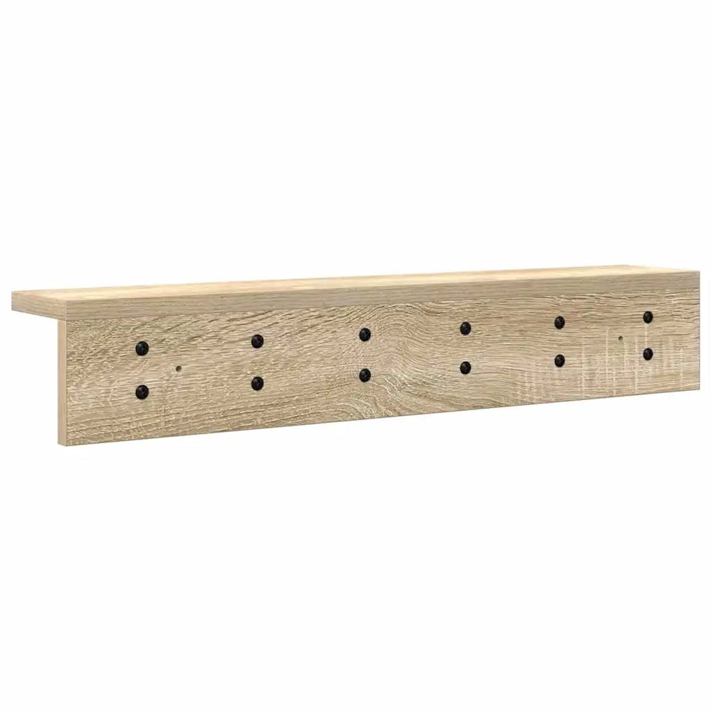 vidaXL Appendiabiti a muro rovere sonoma 60 x 10.5 x 10.5 cm