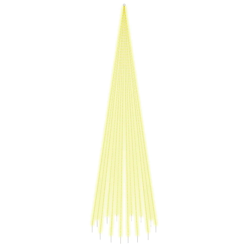Albero di Natale Pennone Bianco Caldo 1134 LED 800 cm 343530