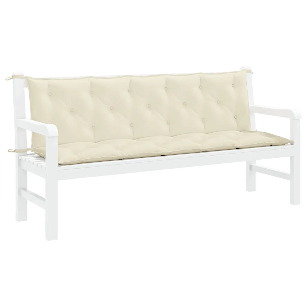 Cuscino per Panca Bianco Crema 180x(50+50)x7 cm Tessuto Oxford 315030