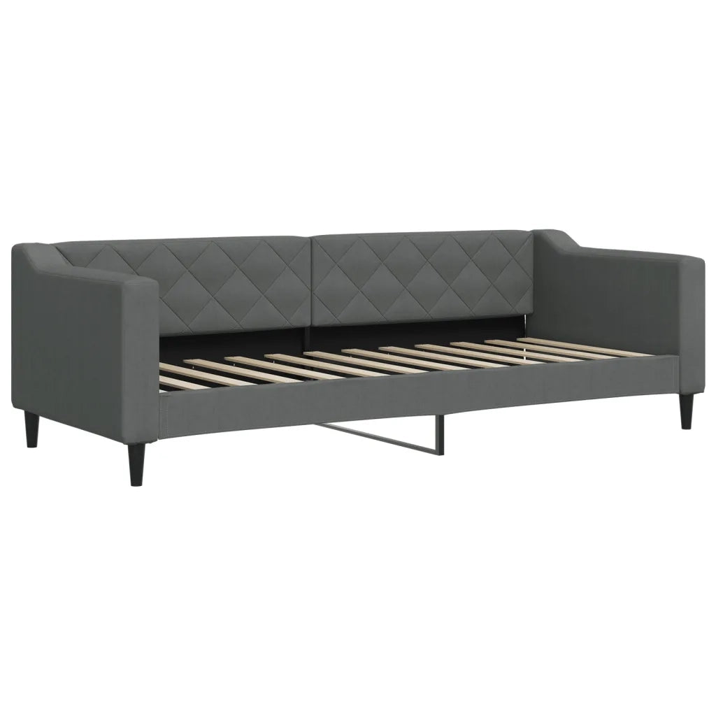 Divano Letto con Materasso Grigio Scuro 80x200 cm in Tessuto 3197404