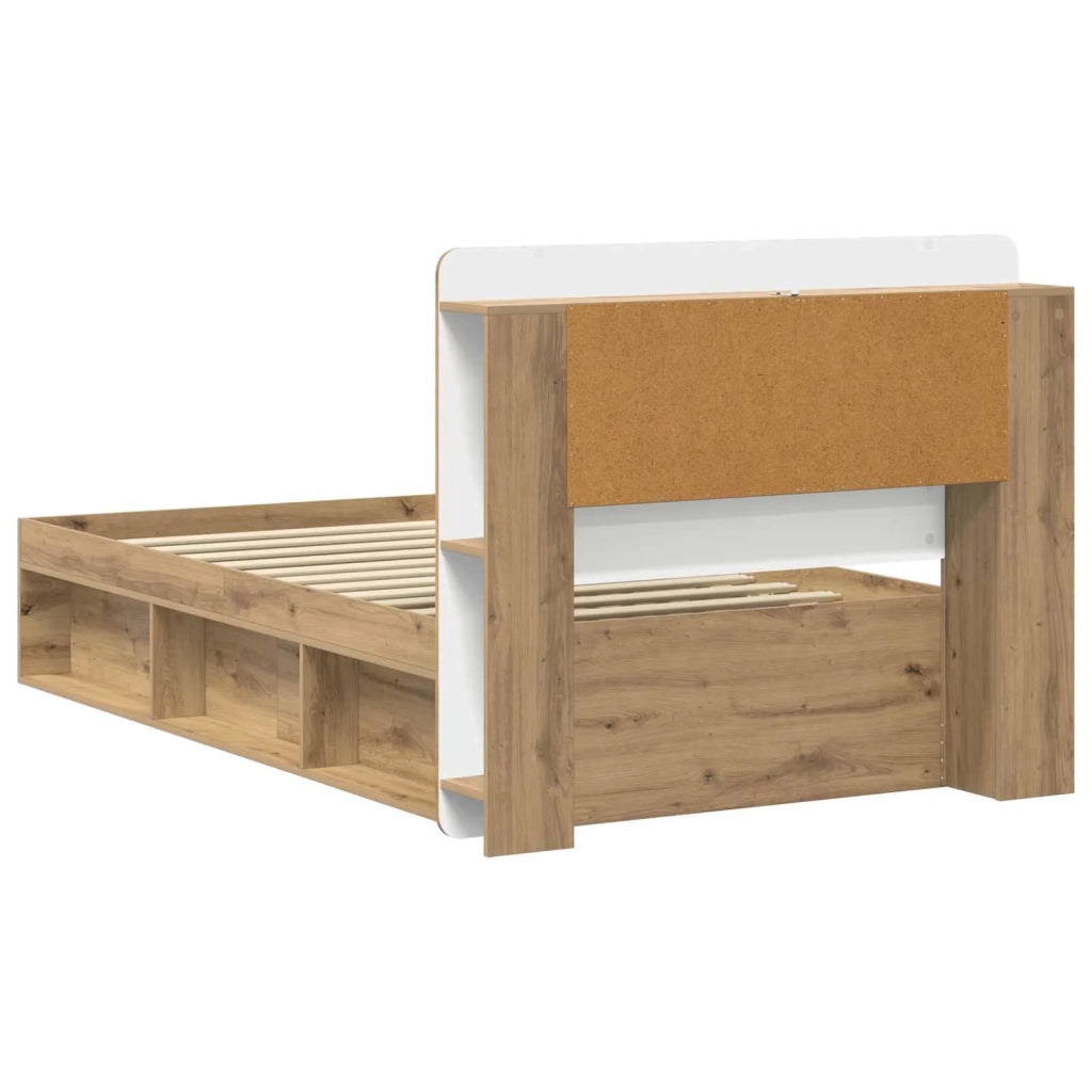 Telaio del letto con storage Rovere Artigianale 100 x 200 cm