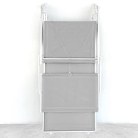 Lettino Prendisole da Giardino 181x60xH39 cm in alluminio e tela grigia Bagnino