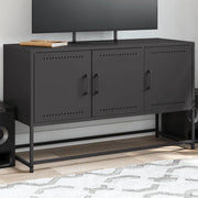 Mobile TV-Credenza per TV-Console TV Nero 100,5x39x60,5 cm in Acciaio 504618