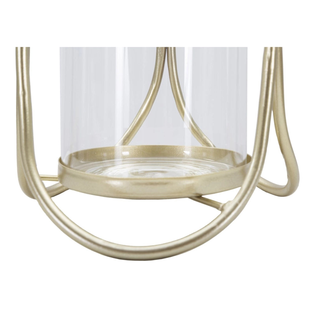 Portacandela VKH350, Oro, Metallo, 16x16x21,5 cm