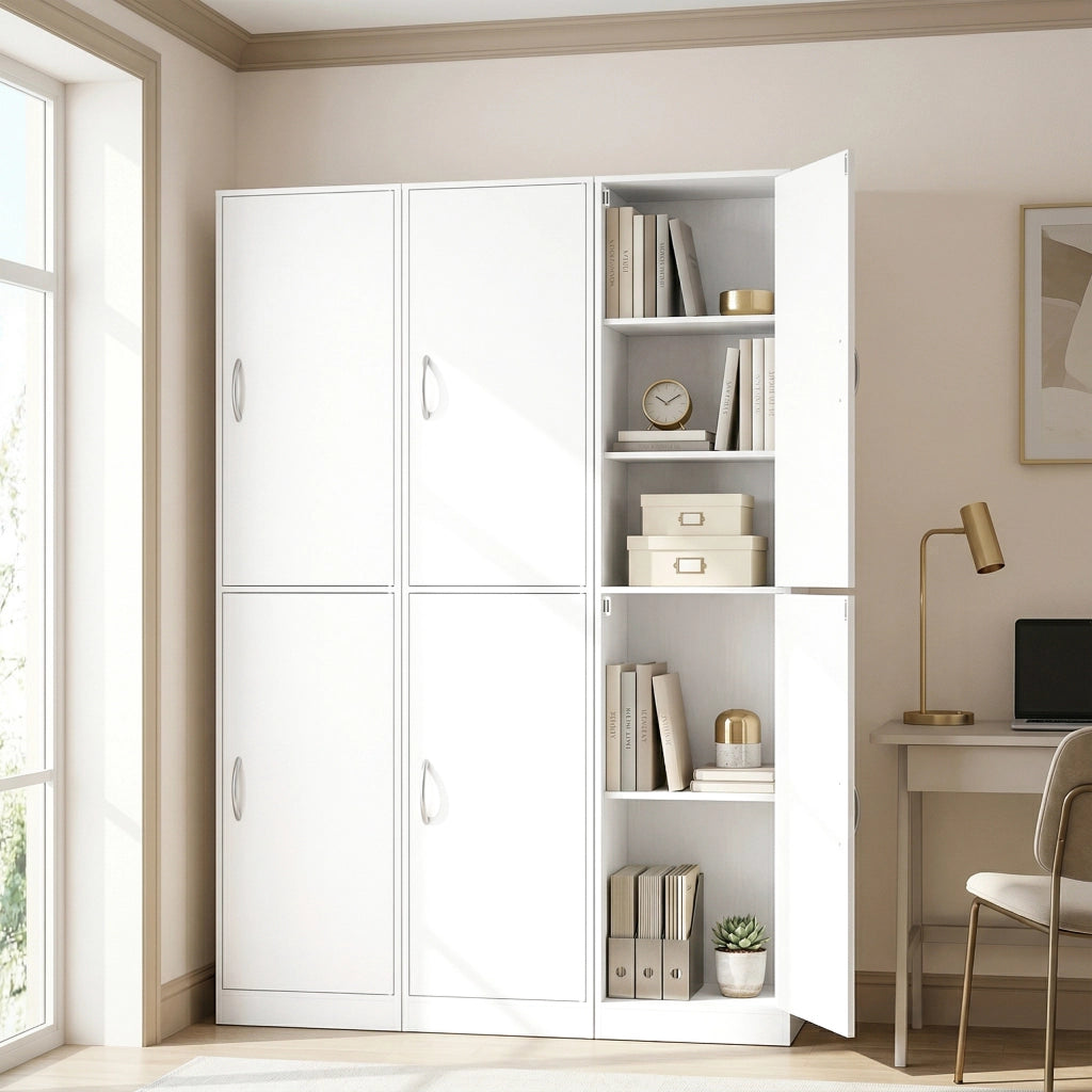 Libreria 5 ripiani regolabili ¨C zephmum ¨C 180 cm bianco