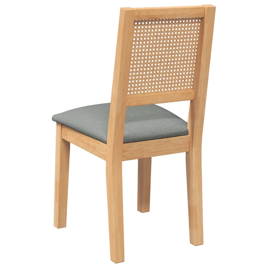 Sedie da Pranzo con Cuscini 2 pz in Legno Massello di Hevea 4102480