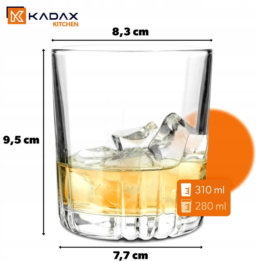 Bicchieri KADAX per whisky, succhi di frutta, acqua, Literatka 280 ml
