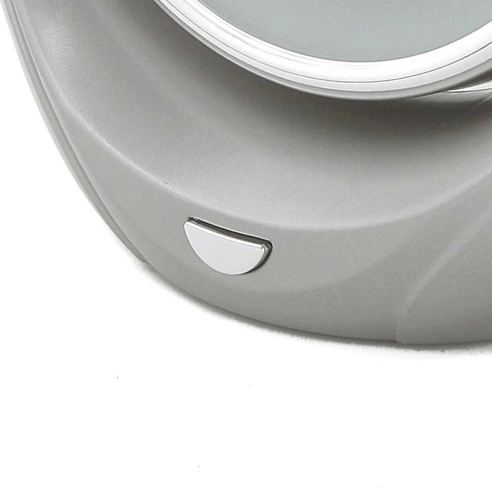Specchio A Led Zoom 5x Orientabile Con Supporto A Batteria Silver Dcg Lm 3055
