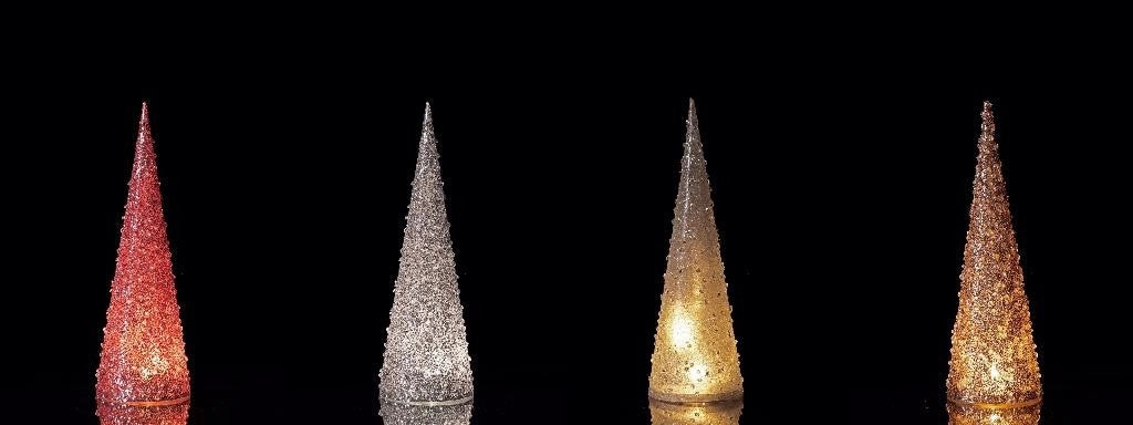 Dercorazione Natalizia Casa Albero di Natale Luminoso con Led 38 cm 4 Colori
