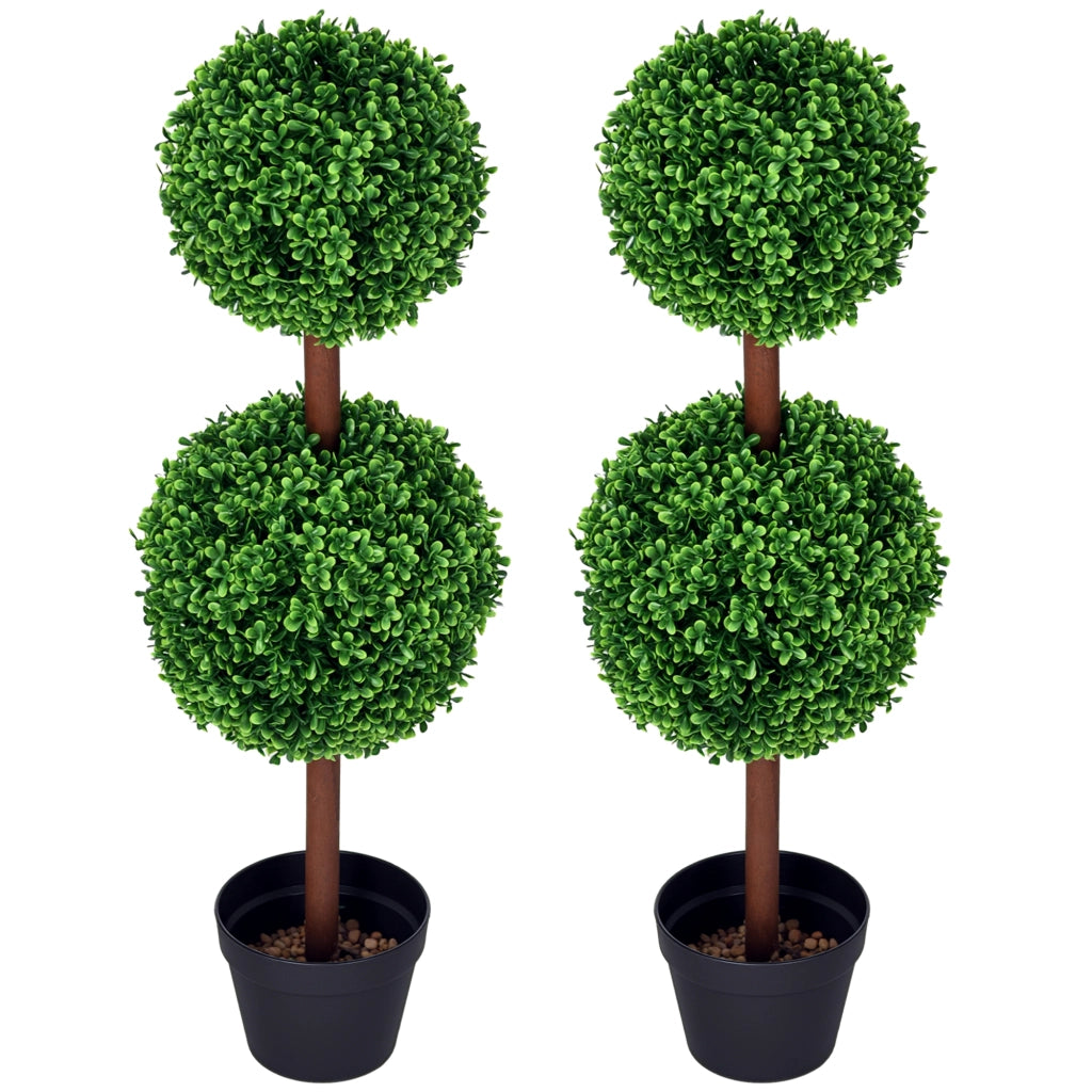 Albero di bosso artificiale ¨C Minimal ¨C 2 pezzi, 90 cm, verde