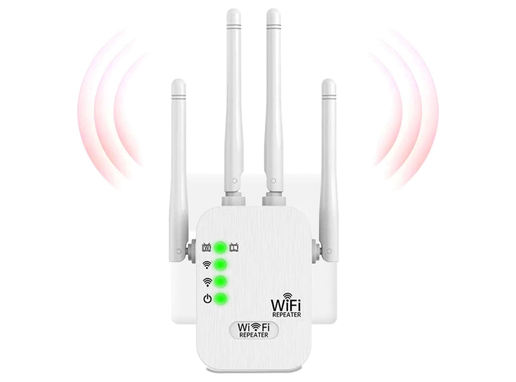 Ripetitore e Amplificatore Segnale WiFi Universale Copertura 300 mq Casa/Esterno Modalità Router/AP/Repeater Setup Rapido Compatibile con Tutti i Modem