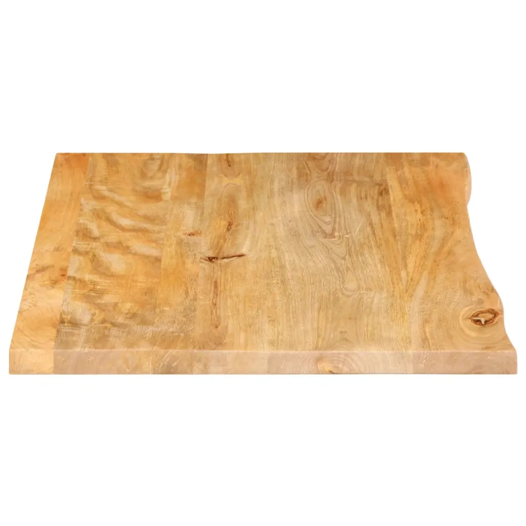Piano Tavolo Bordi Vivi 70x60x2,5 cm in Legno Massello di Mango 370451