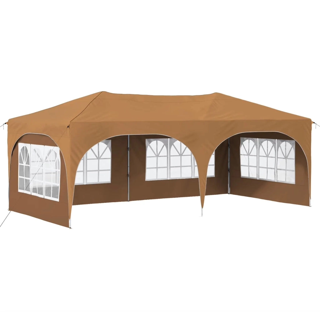Tenda per feste a pop-up-Gazebo Beige 575 x 288 x 245 cm 521011