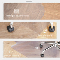 Tappetino per Sedia Ufficio Salvapavimento 90x120 cm in Plastica Trasparente