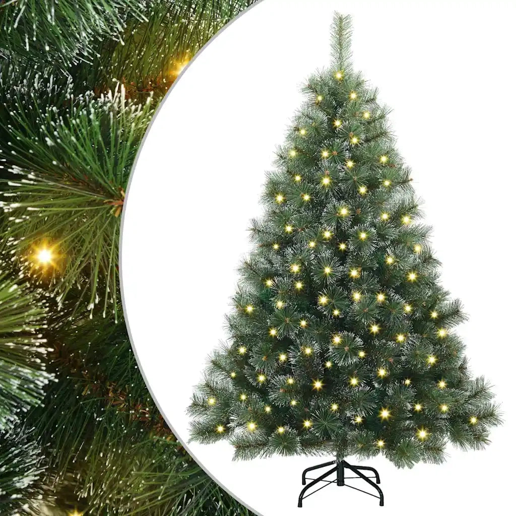 Albero di Natale artificiale con 150 LED Verde 150 cm PE e PVC